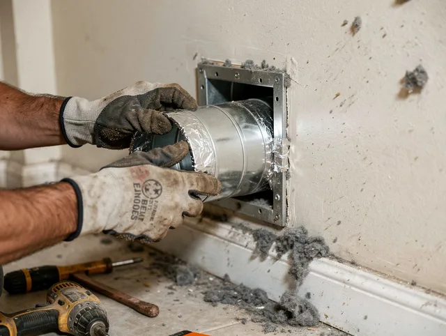 Professional dryer vent repair and installation by Rosemead Dryer Vent Cleaning in Rosemead